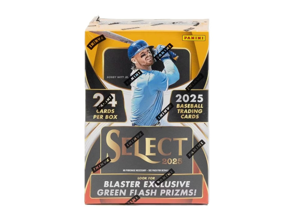 2025 Panini Select Baseball Hobby Blaster Trading Card Box (Chase Hobby Blaster Exclusive Green Flash Parallels)