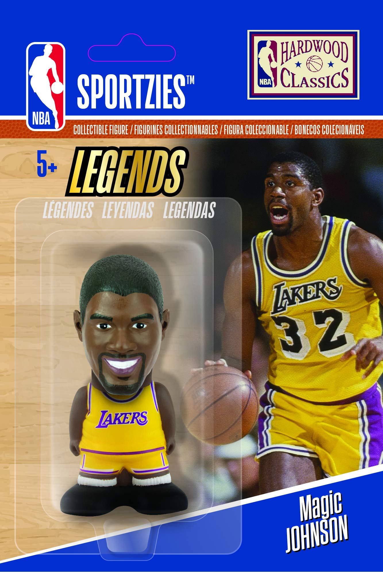 Maccabi Art Sportzies Los Angeles Lakers Magic Johnson NBA Legends Action Figure, 2.5” Tall