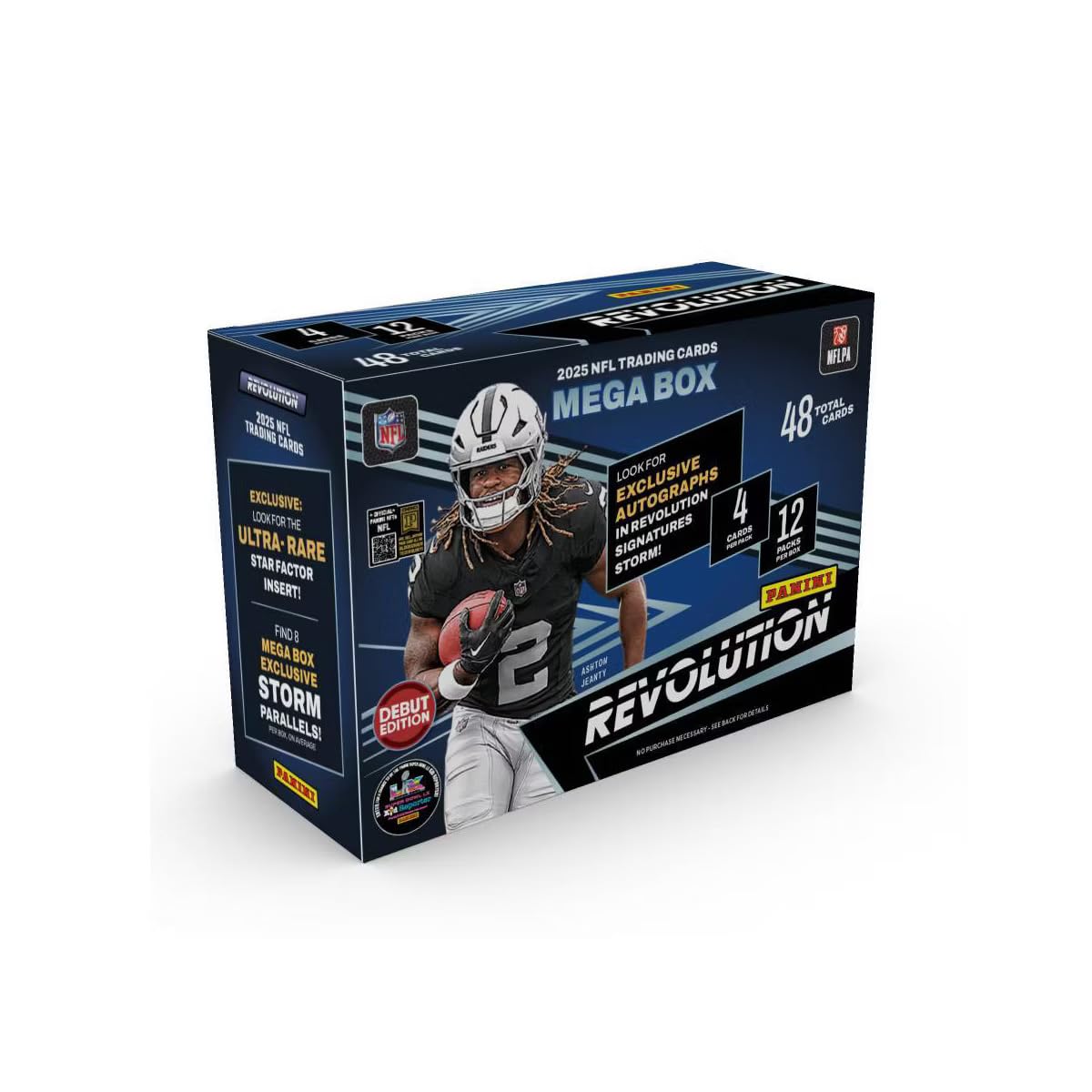 Panini Corporation 2025 NFL Revolution Football Mega Box Trading Card