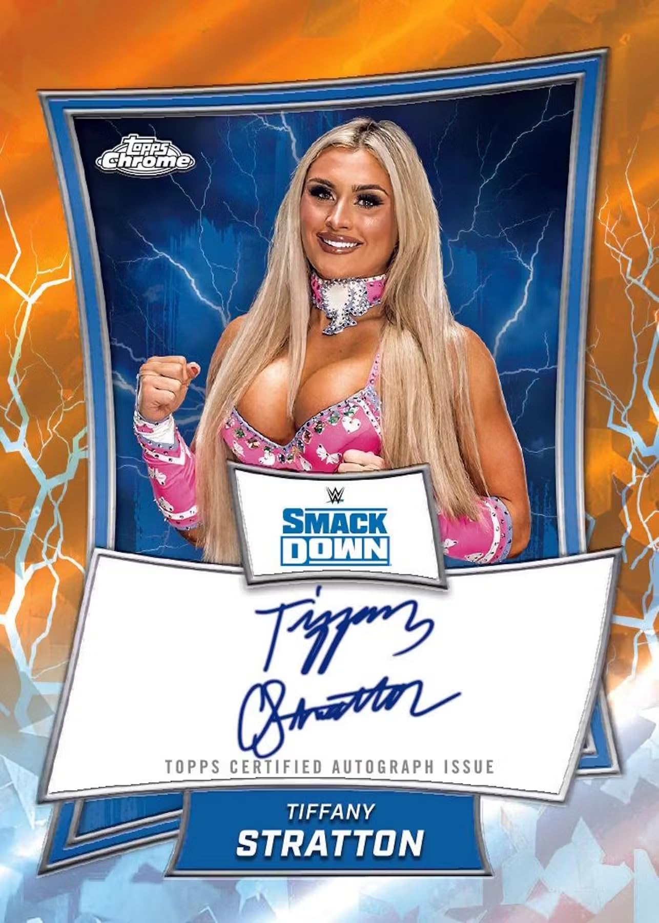 2025 Topps Chrome WWE Sapphire Edition Wrestling Hobby Box (One Chrome Autograph Card Per Box)