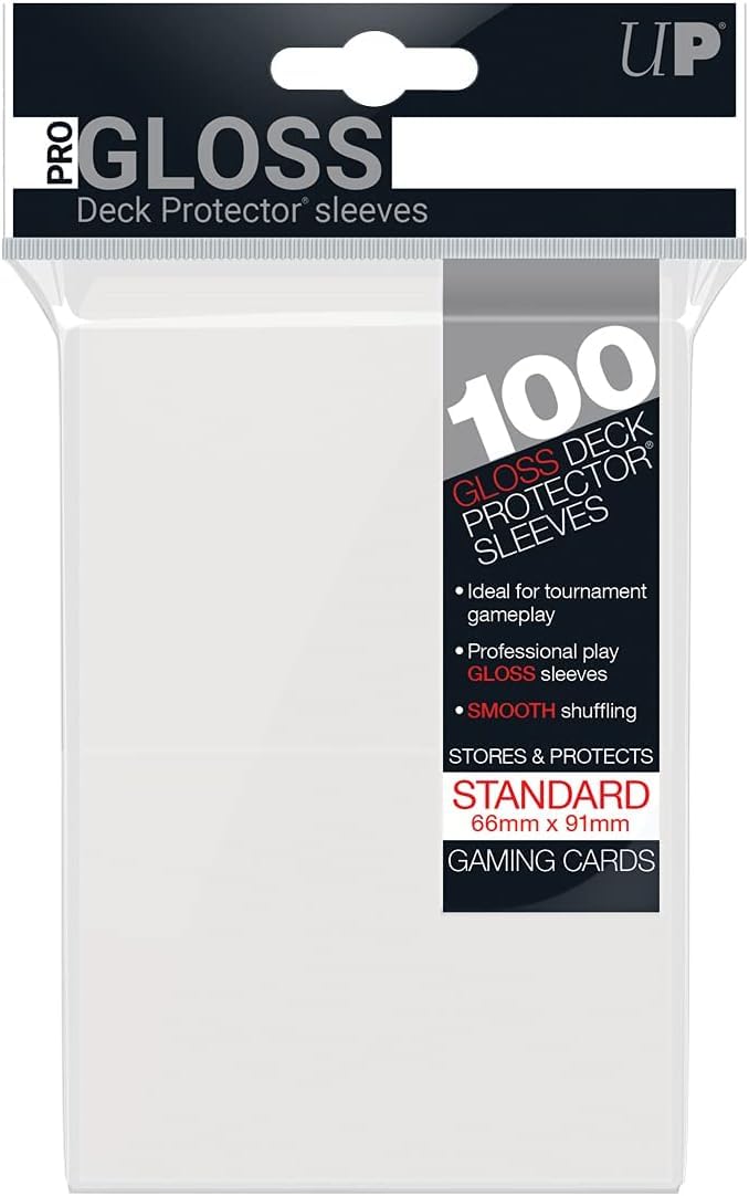 Ultra Pro Gloss Standard Deck Protector Sleeves – Clear, 100 Pack
