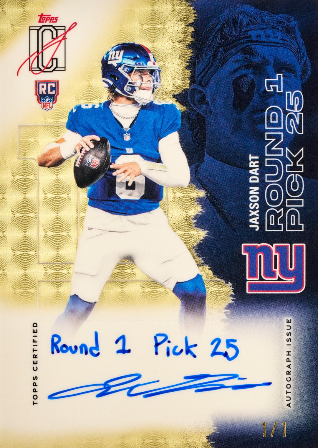 2025 Topps Signature Class Football Hobby Jumbo Box - 4 Packs, 4 Autos per Box