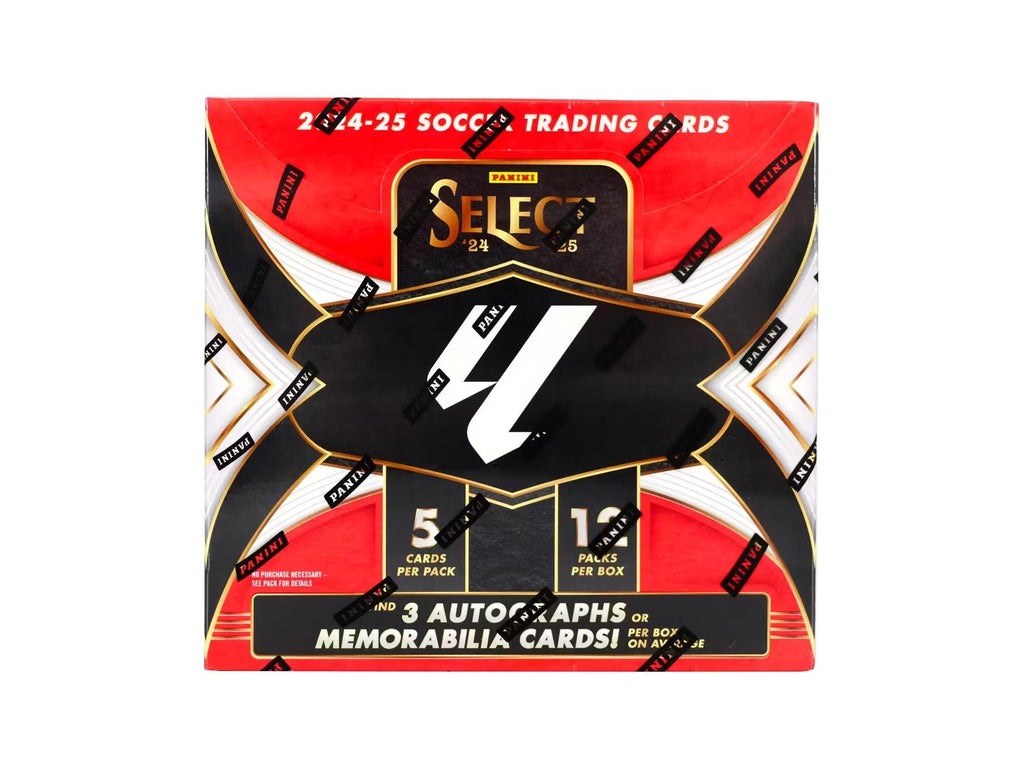 2024/25 Panini Select La Liga Soccer Hobby Trading Card Box (Three Autographs or Memorabilia Cards Per Box)