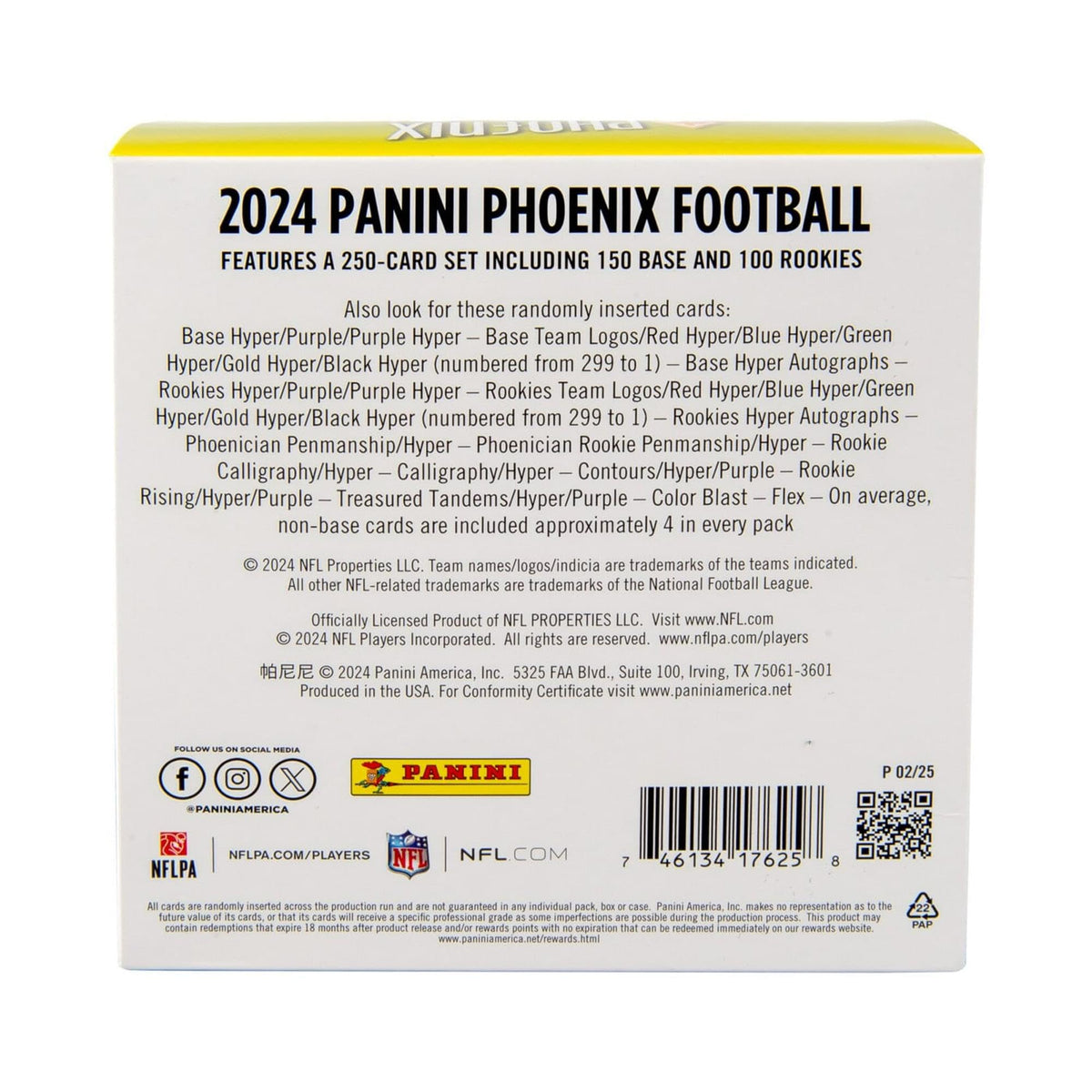 2024-25 Panini Phoenix NFL Football Mega Box – Retail Exclusive, 42 Cards, Color Blast Parallels, Rookie Cards, Official Trading Cards
