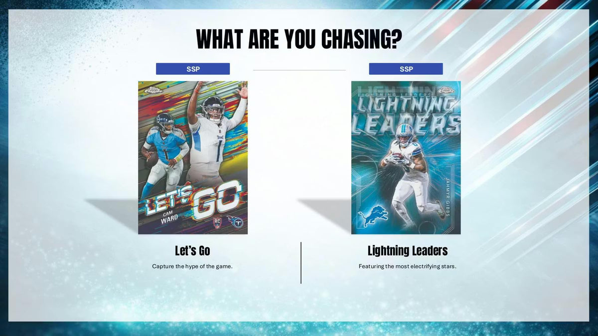 2025 Topps Chrome Football Hobby Trading Card Box (1 Autograph or Autograph Relic Per Box)