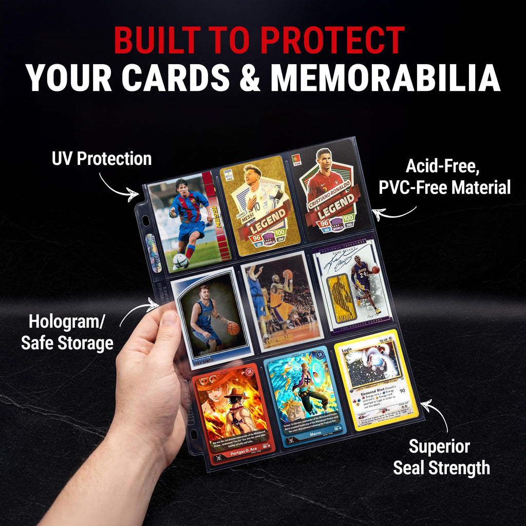 Ultra Pro 9 Pocket Pages Platinum Series - 100 Pages of Card Sleeves for Trading Card Binder and More