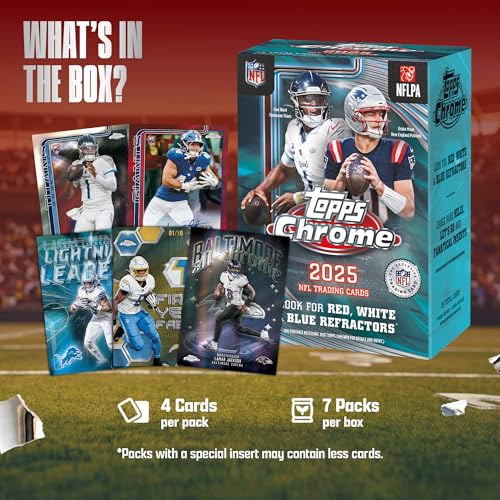 2025 Topps Chrome NFL Football - Factory Sealed - Value Box