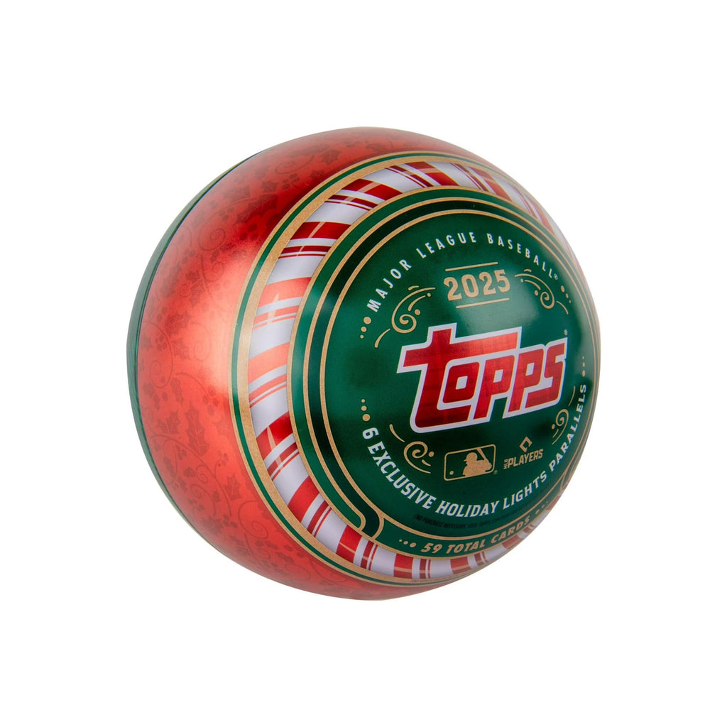 2025 Topps Holiday Baseball Trading Cards Collectors Tin