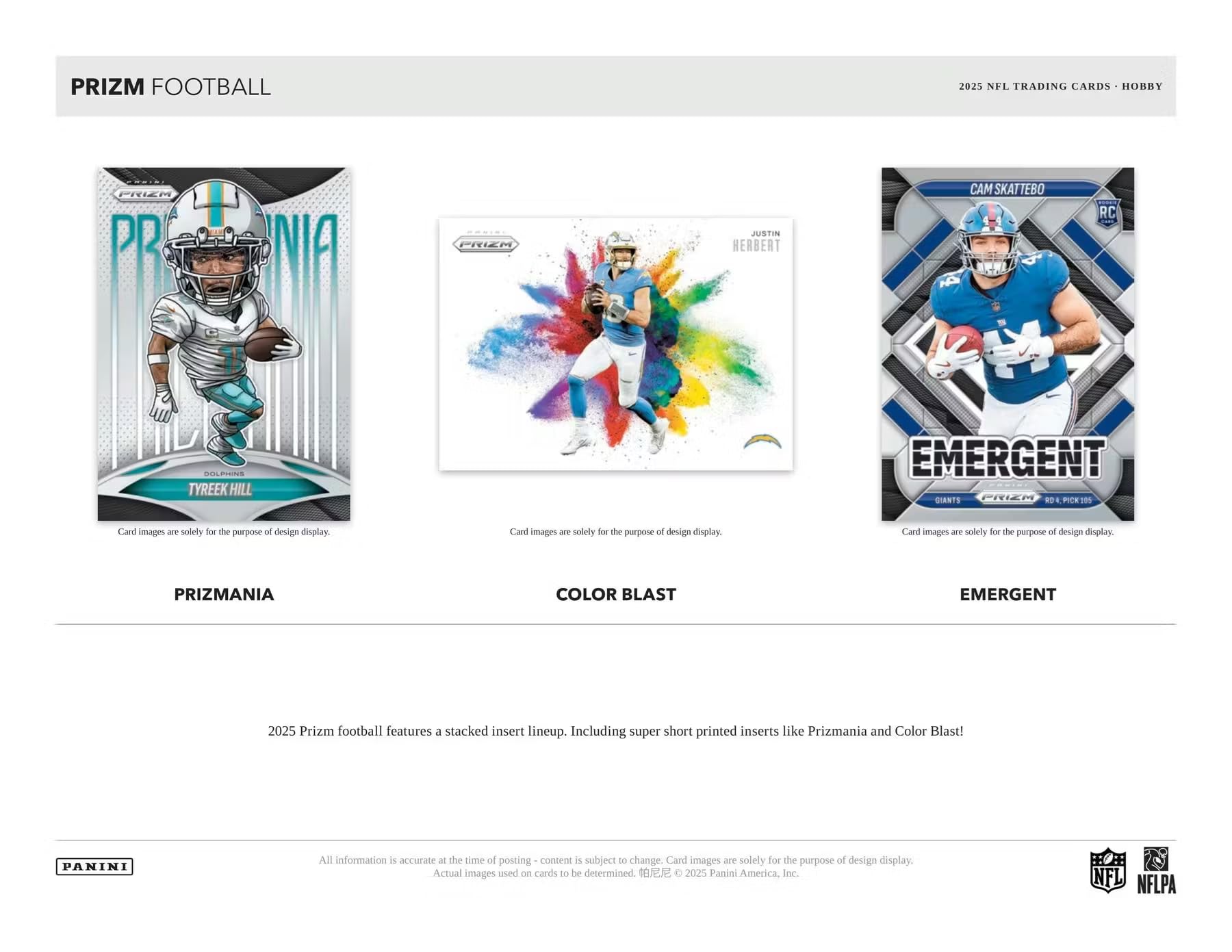 2025 Panini Prizm Football Hobby Trading Card Box (2 Autographs Per Box)