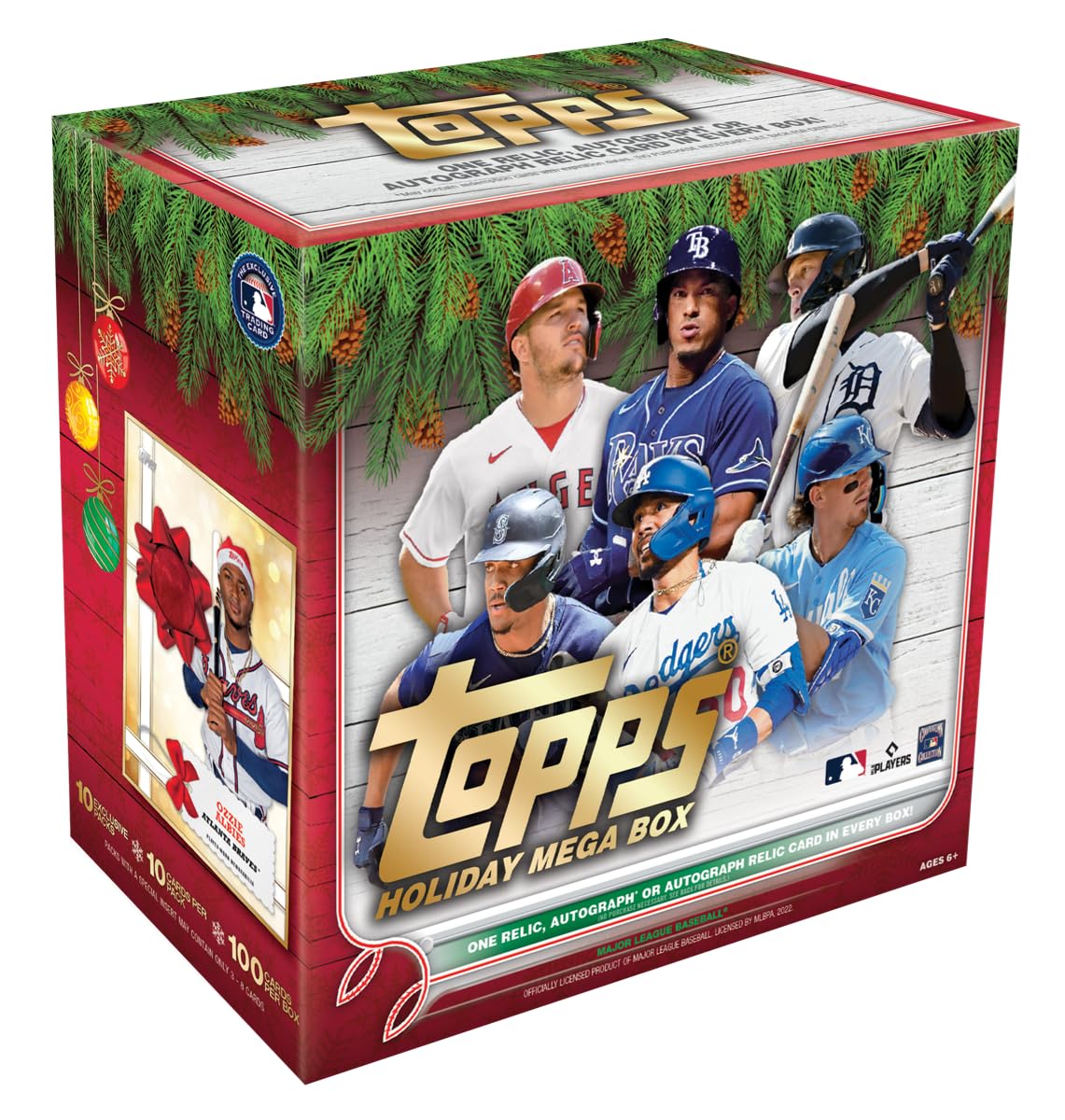 2022 Topps Baseball Trading Cards Holiday Mega Box - 100 Cards/Box
