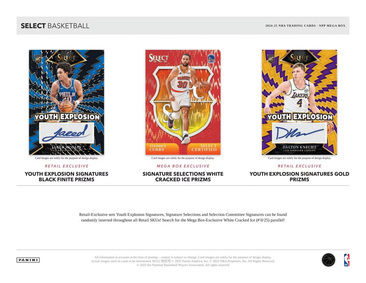 2024/25 Panini Select Basketball Mega Trading Card Box (Red & Purple Cracked Ice)