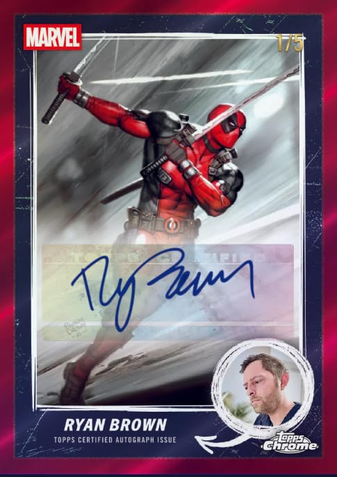 Topps 2025 Chrome Marvel Deadpool Hobby Box, Trading Cards, Look for Autograph and Sketch Cards