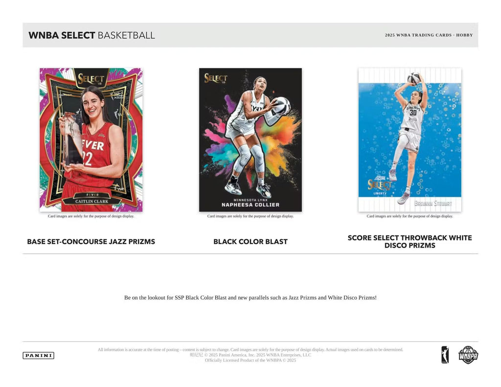 2025 Panini Select WNBA Basketball Hobby Trading Card Box (3 Autographs or Memorabilia Cards Per Box)