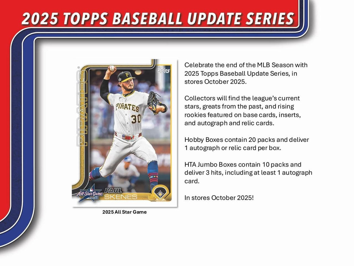 MLB 2025 Topps Baseball Update Series Trading Card Hobby Jumbo Box