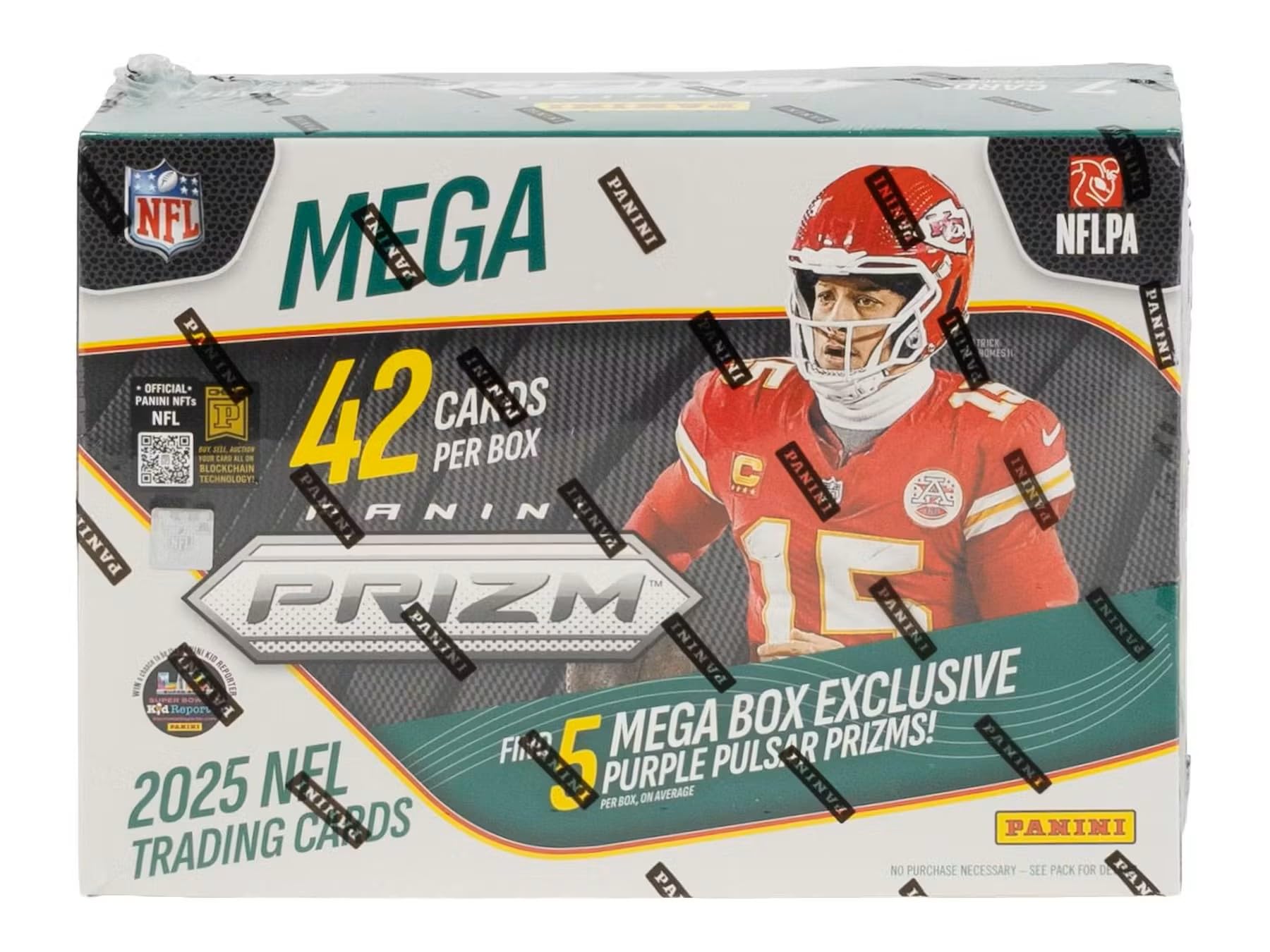 2025 Panini NFL Football Prizm Football Trading Card Hobby Mega Box (Purple Pulsar Prizms)
