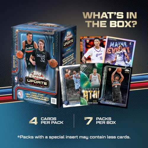 2025-26 Topps Chrome Updates NBA Basketball - Factory Sealed - Value Box
