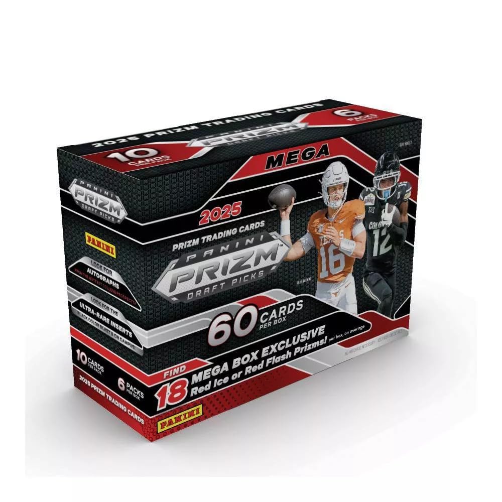 2025 Panini NFL Prizm Draft Picks Football Trading Card Mega Box