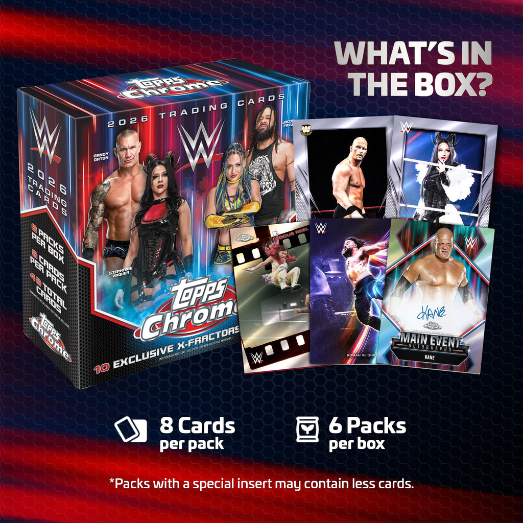 2026 Topps Chrome WWE - Factory Sealed - Mega Box