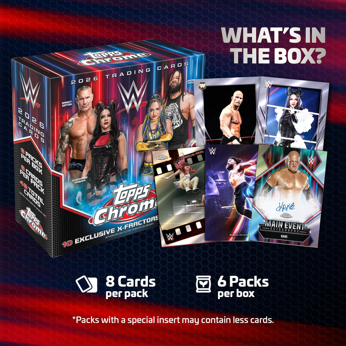 2026 Topps Chrome WWE - Factory Sealed - Mega Box