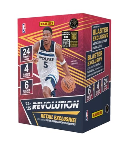 2024–25 Panini Revolution NBA Basketball Blaster Box – Official NBA Trading Cards – Includes Blaster-Exclusive Parallels, Inserts & Rookie Cards – Panini Retail Edition
