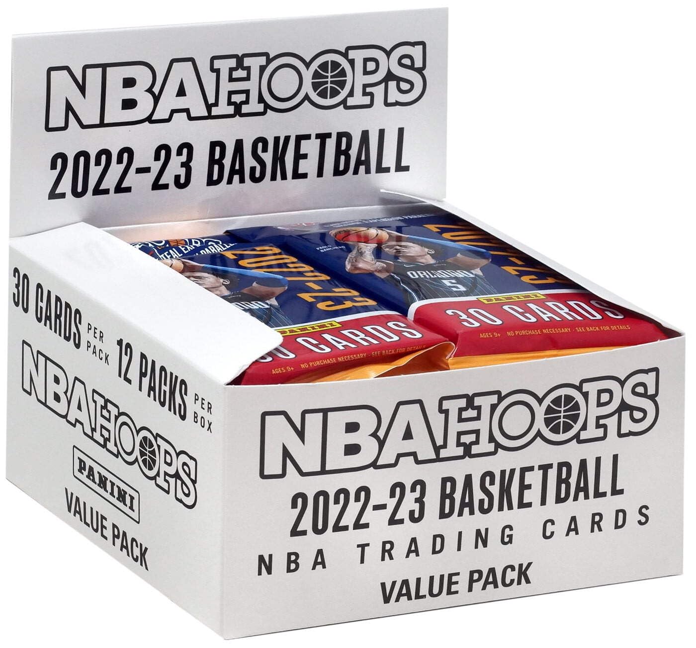 2022/23 Panini Hoops NBA Basketball VALUE box (12 pks/bx, BOXES SOLD UNSEALED BY PANINI***