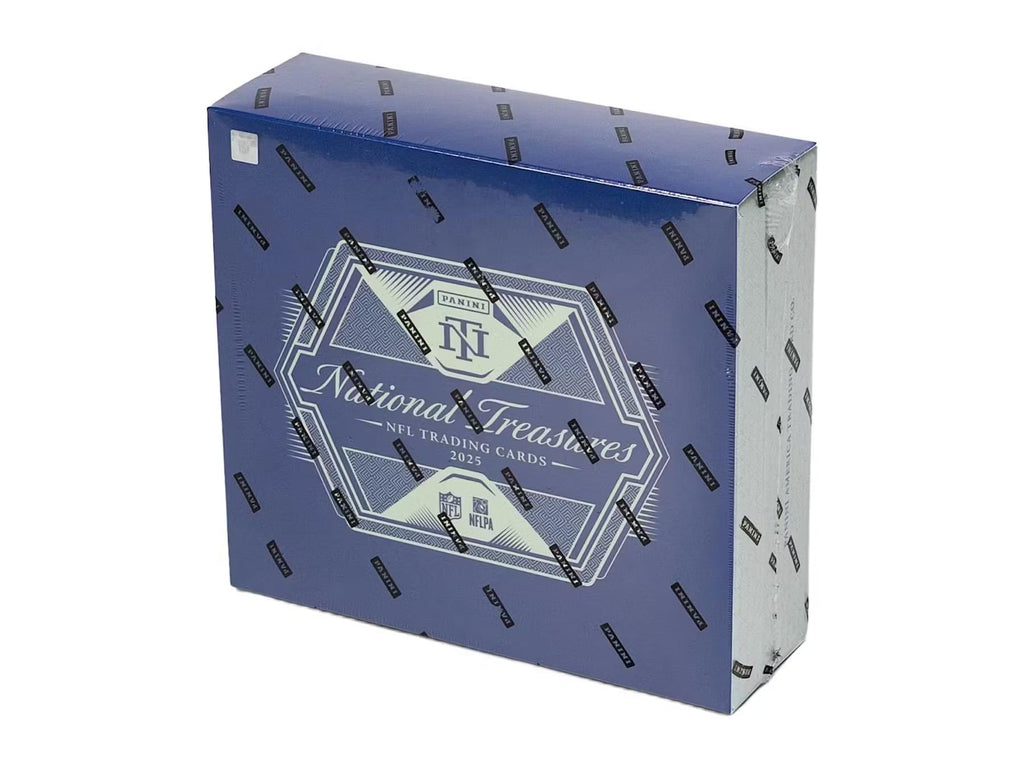 2025 Panini National Treasures Football Hobby Trading Card Box (8 Autographs or Memorabilia Cards Per Box)