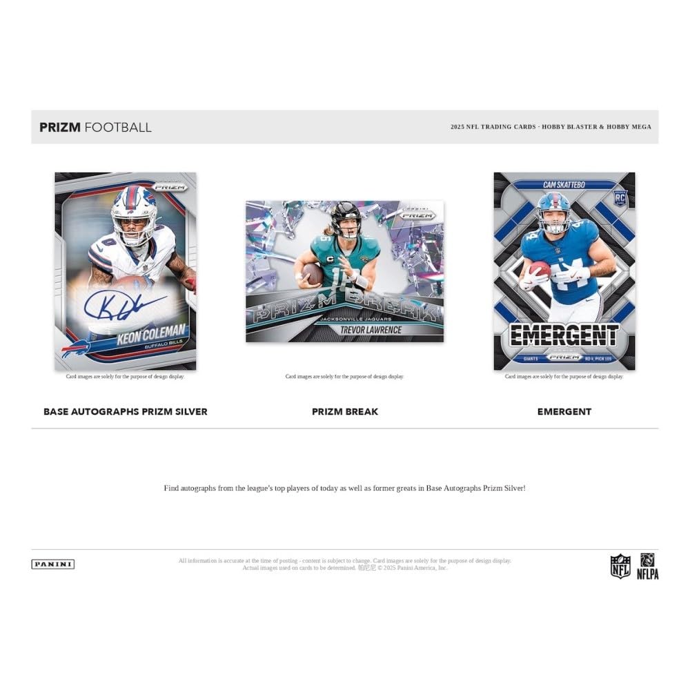 Panini 2025 Prizm Football Hobby Blaster Box 6 Packs