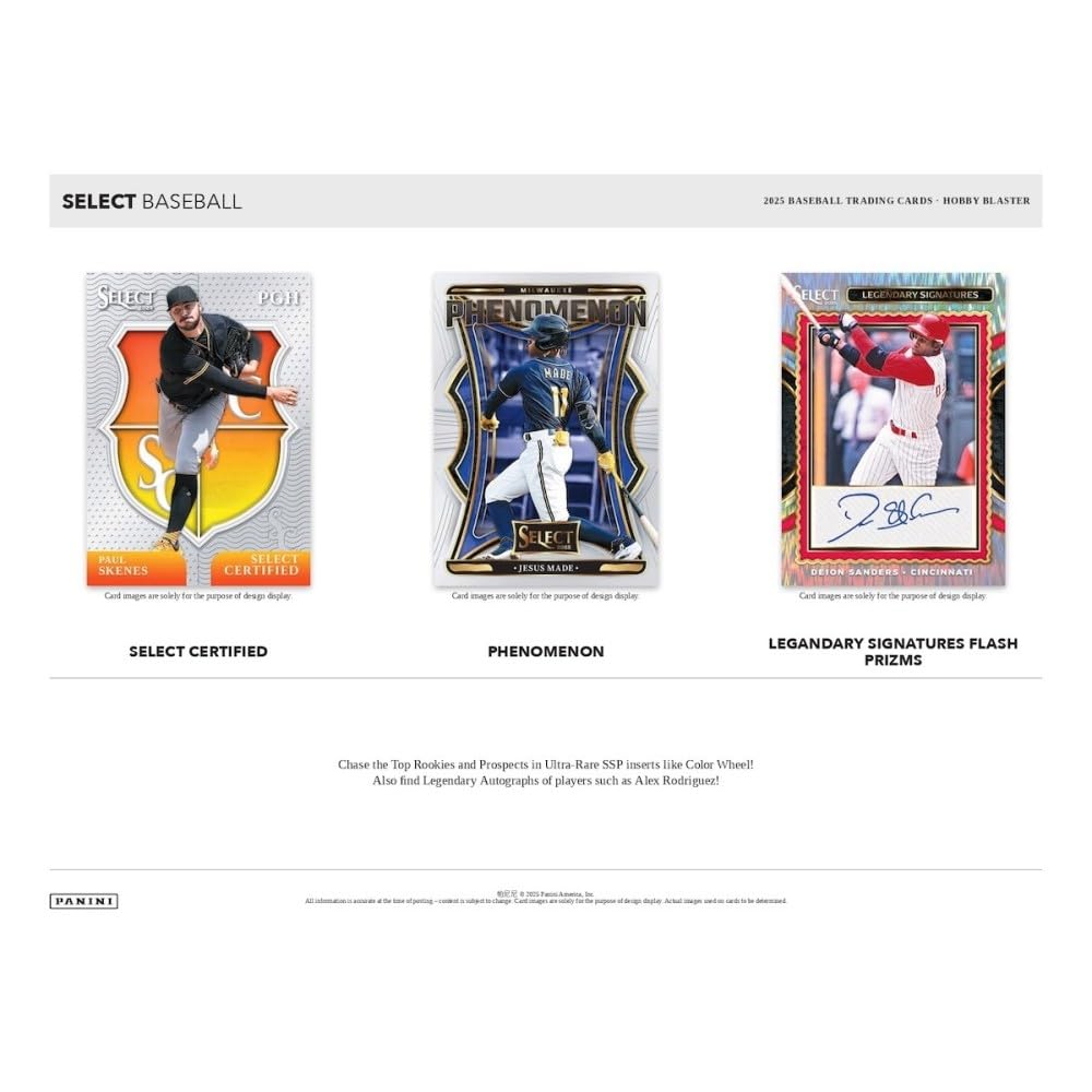 2025 Panini Select Baseball Hobby Blaster Trading Card Box (Chase Hobby Blaster Exclusive Green Flash Parallels)