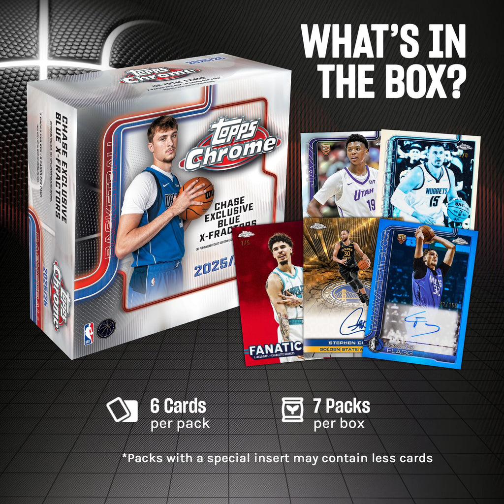 2025-26 Topps Chrome Basketball - Factory Sealed - Value Box & Mega Box