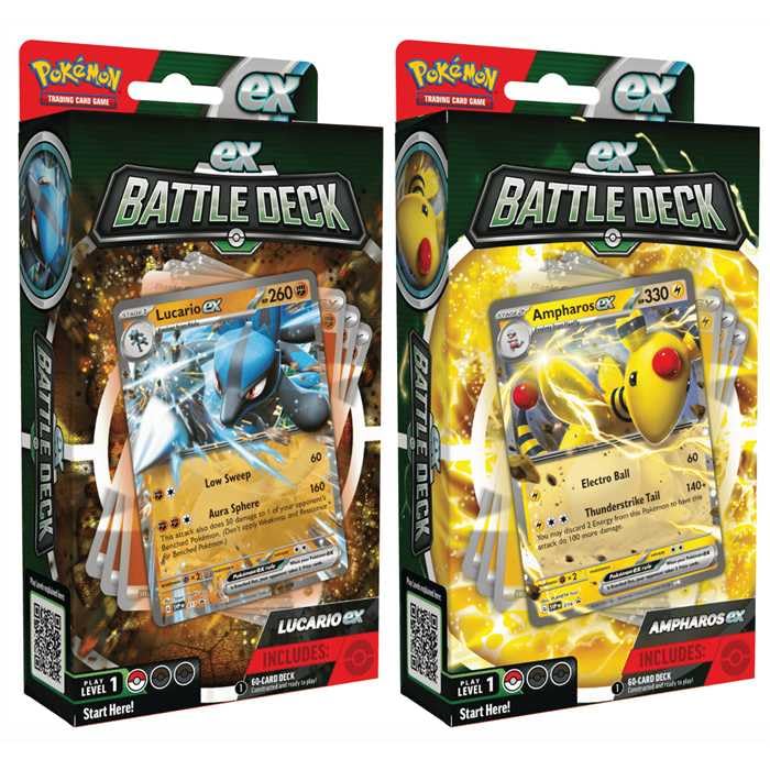 Pokémon Trading Card Game Ex Battle Decks Lucario or Ampharos