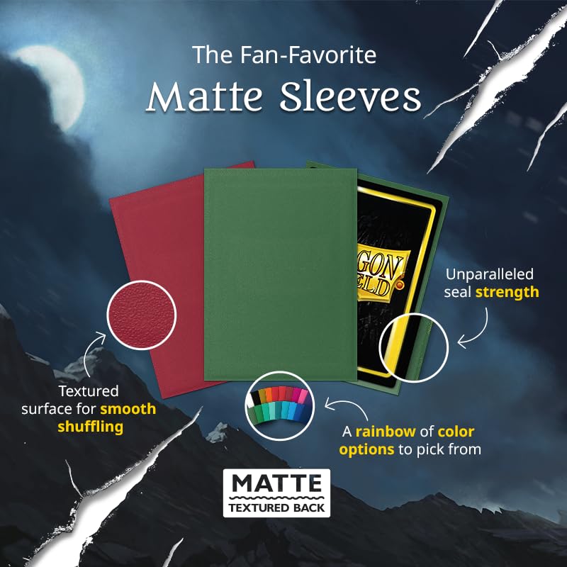 Dragon Shield | Card Matte Sleeves | Smooth & Tough Premium TCG Sleeves | Compatible with Pokemon, Flesh & Blood, One Piece & Magic the Gathering