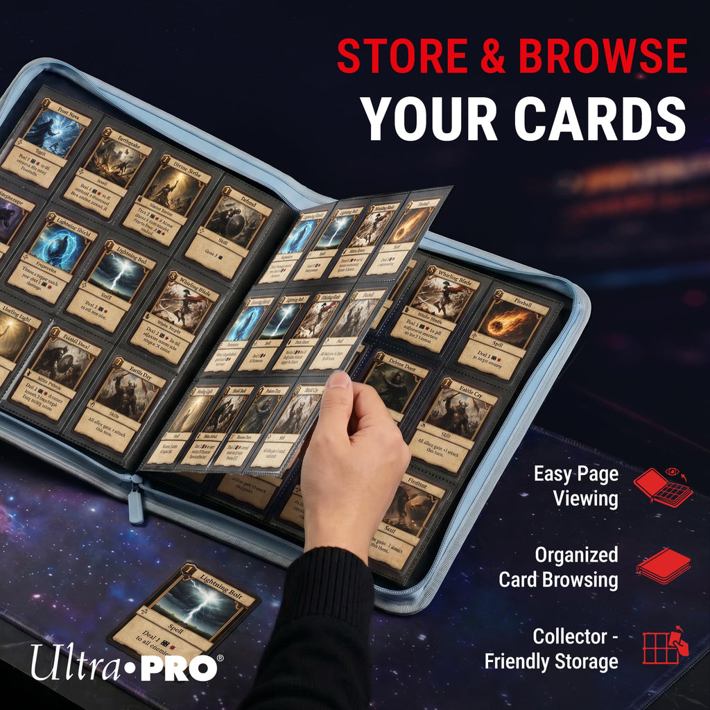 Ultra Pro Pokemon Card Binder 12 Pocket Zippered Featuring Lucario – Trading Card Binder Holds 480 Cards Side Loading – Organizer for Sleeved Cards Storage Album for TCG Collectors – Ages 6+