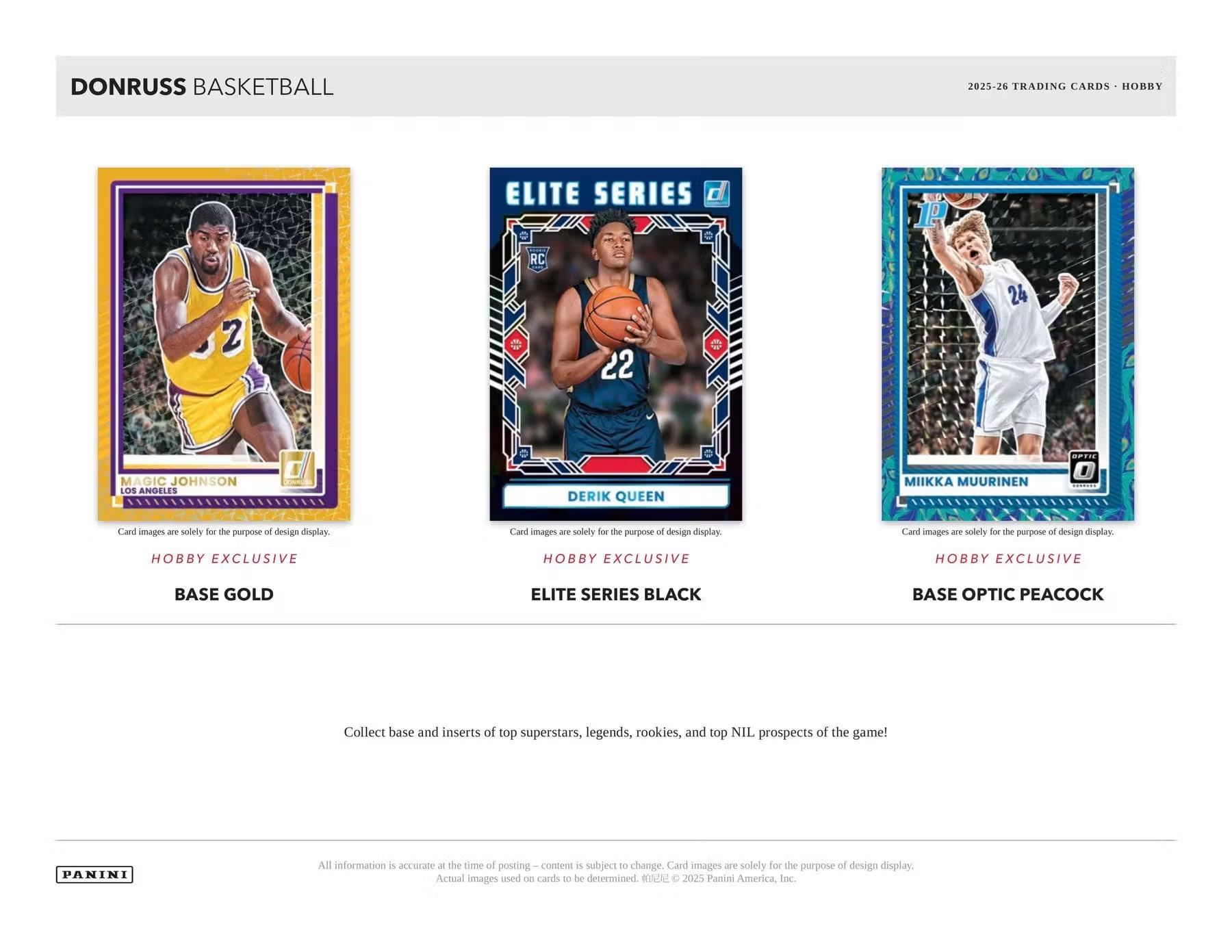 2025/26 Panini Donruss Basketball Hobby Trading Card Box (3 Autographs Cards Per Box)