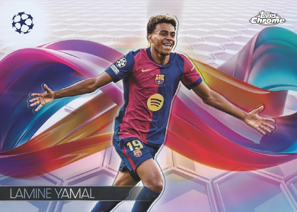 Topps 2024-25 Chrome UEFA Club Competitions Cards Hobby BOX (20 Packs Each)