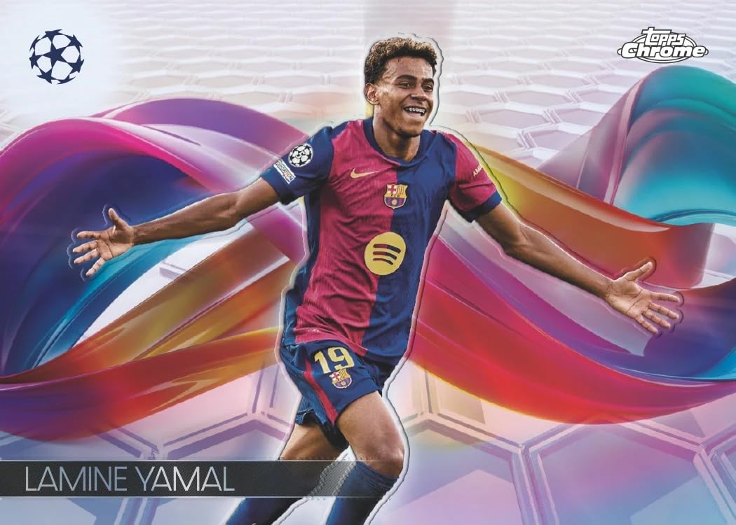 Topps 2024-25 Chrome UEFA Club Competitions Cards Hobby BOX (20 Packs Each)