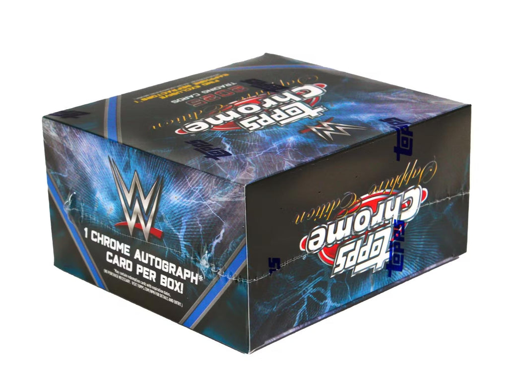 2025 Topps Chrome WWE Sapphire Edition Wrestling Hobby Box (One Chrome Autograph Card Per Box)