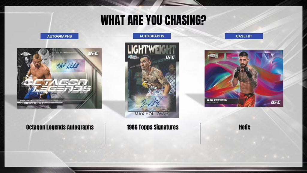 2026 Topps Chrome UFC Hobby Trading Card Box (2 Autographs Per Trading Card Box)