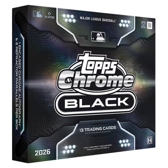 2026 Topps Chrome Black Baseball Factory Sealed Hobby Box