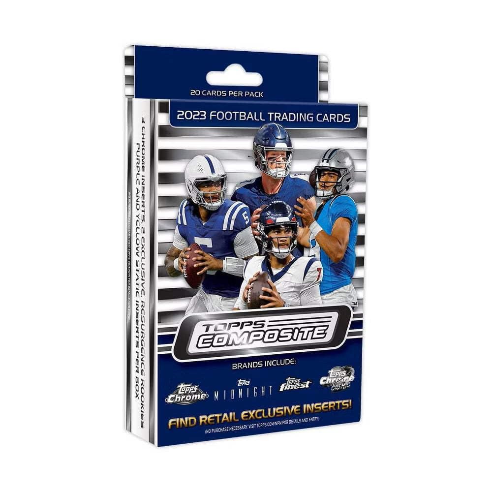 2023 Topps Composite Football Hanger Trading 20-Card Hanger Box