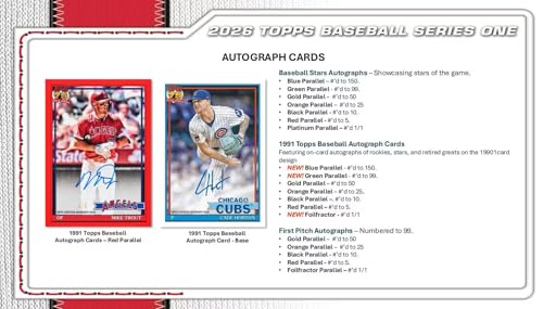 2026 Topps Baseball Series 1 Blaster Box of Packs with Possible Retail Exclusive Holo Foil Parallels and Blaster Exclusive Spring Training Variation Cards