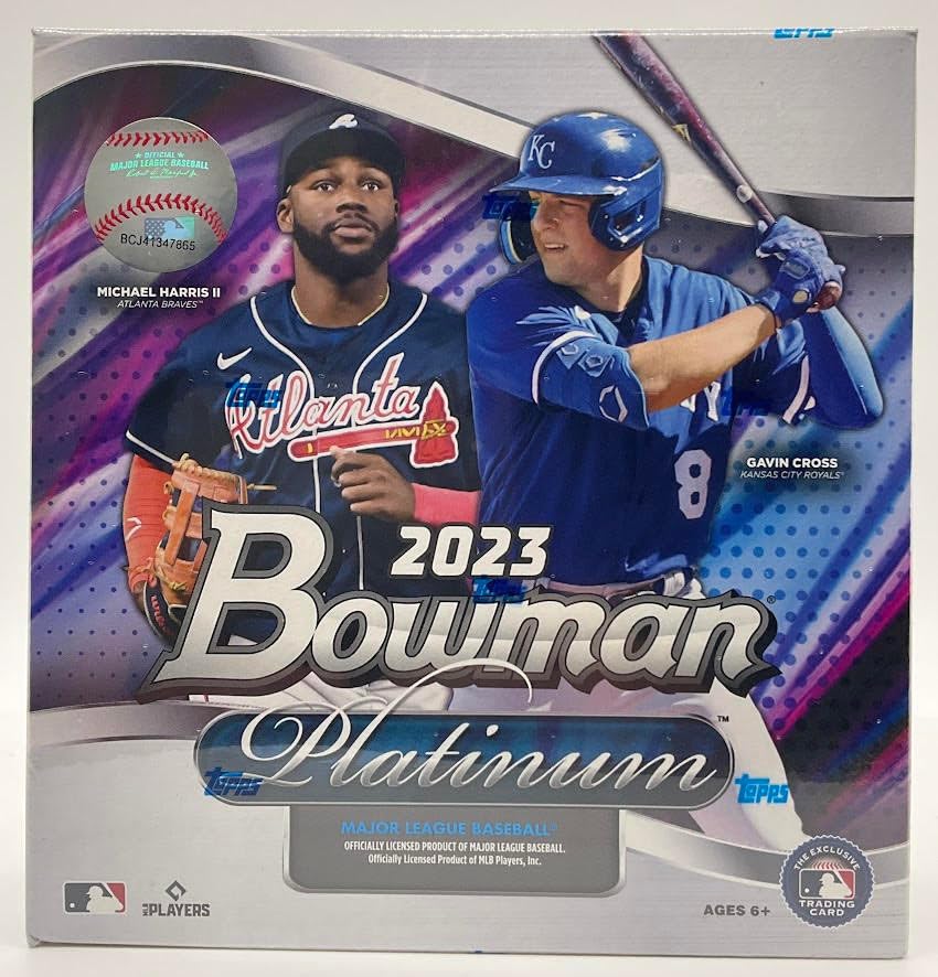 Topps 2023 Bowman Platinum Baseball Hobby Box - 20 Packs, 5 Cards Per Pack, 2 Autographed Cards, 100 Piece Set