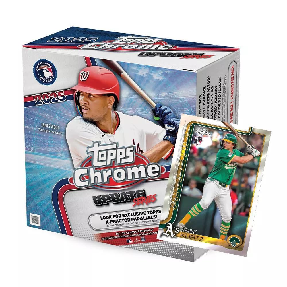 Topps 2025 MLB Chrome Updates Baseball Trading Card Mega Box
