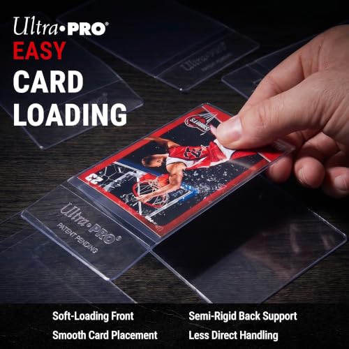 Ultra Pro CardPreserver Trading Card Holders – 2-in-1 Semi Rigid Card Protector Sleeves – Clear Polypropylene, Acid-Free, PVC-Free & 720° Security – Fits Standard-Size Cards up to 35PT – 25 Pack