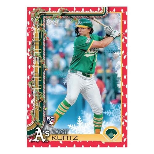 2025 Topps Holiday Baseball Trading Cards Collectors Tin