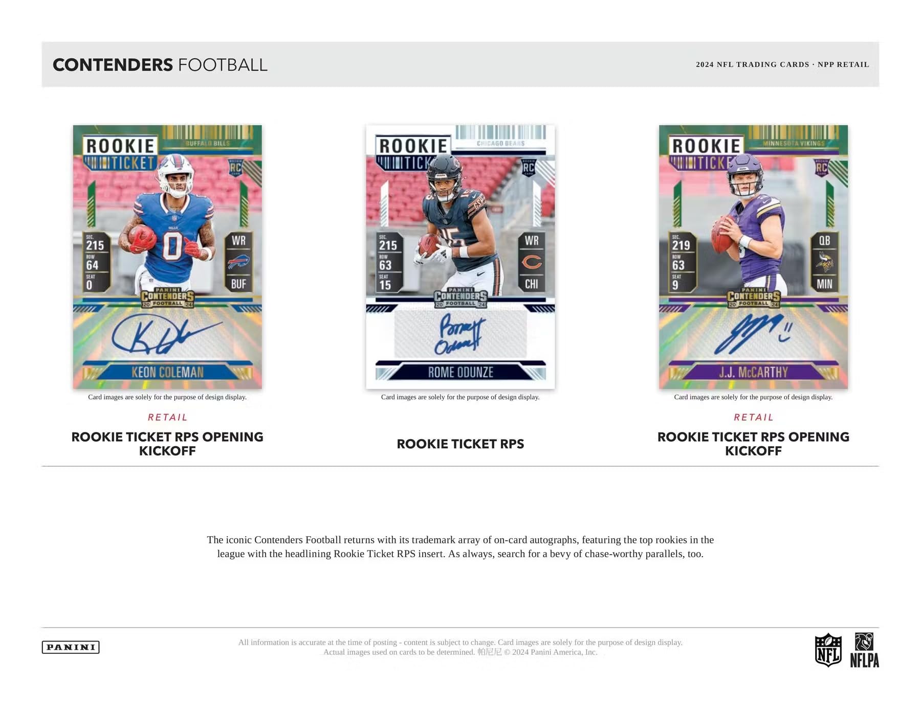 2024–25 Panini Contenders NFL Football Blaster Box – Official Trading Cards – Includes Blaster-Exclusive Parallels, Rookie Tickets & Inserts – Sealed Retail Box
