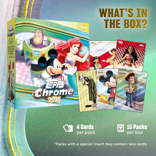 2025 Topps Chrome Disney - Factory Sealed - Mega Box