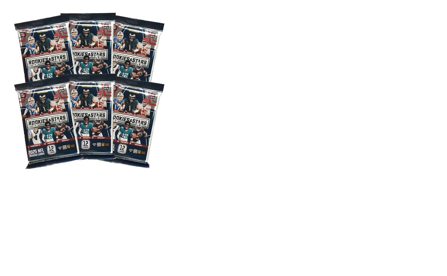 2025 Panini NFL Rookies & Stars Football Trading Card Blaster Box (2 Exclusive Red Plaid Parallels Per Blaster Box)