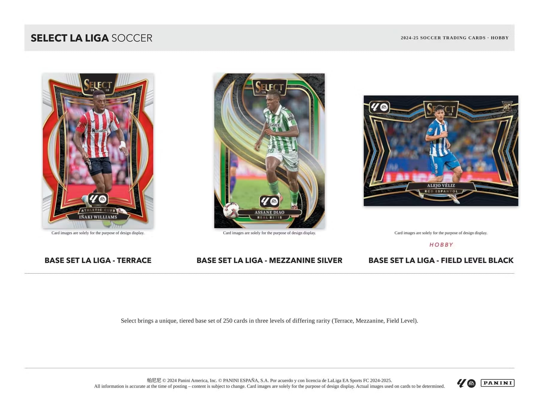 2024/25 Panini Select La Liga Soccer Hobby Trading Card Box (Three Autographs or Memorabilia Cards Per Box)