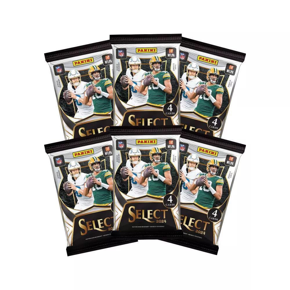 Panini 2024 NFL Select Football Trading Card Blaster Box (Green & Yellow Prizm Shock Die-Cuts)