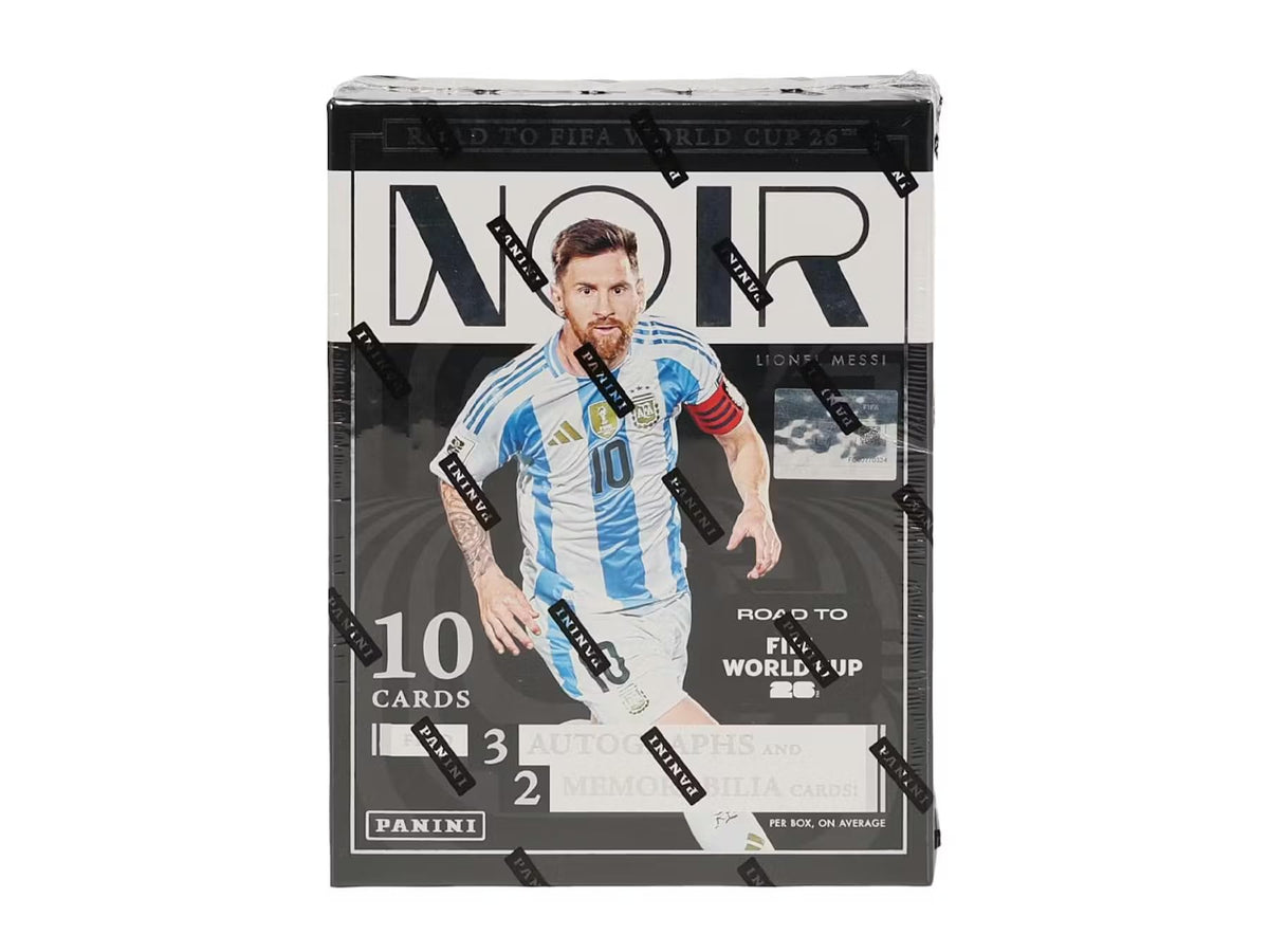 2025/26 Panini Noir Road to FIFA World Cup Soccer Hobby Trading Card Box (3 Autograph Cards Per Box)